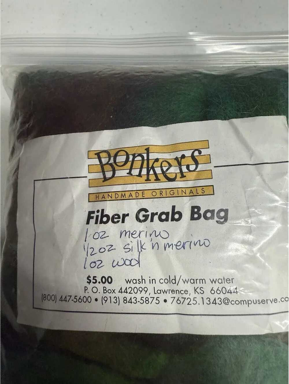 Bonkers Handmade Originals Fiber Grab Bag Mixed Color 2 Skein Lot
